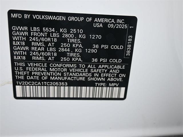 new 2026 Volkswagen Atlas Cross Sport car, priced at $40,998