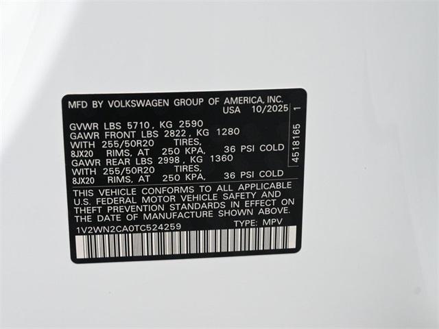 new 2026 Volkswagen Atlas car, priced at $46,422