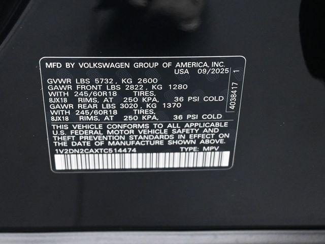 new 2026 Volkswagen Atlas car, priced at $35,498