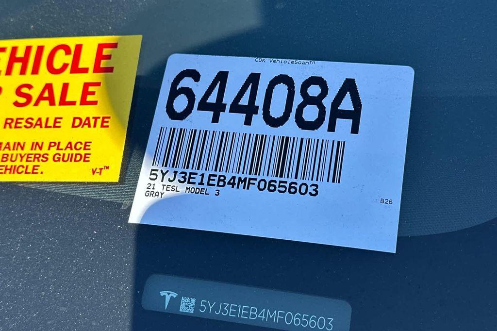 used 2021 Tesla Model 3 car, priced at $23,988