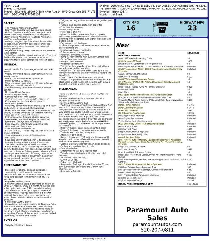 used 2015 Chevrolet Silverado 2500 car, priced at $45,990