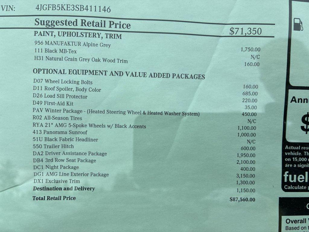 new 2025 Mercedes-Benz GLE 450 car, priced at $87,560