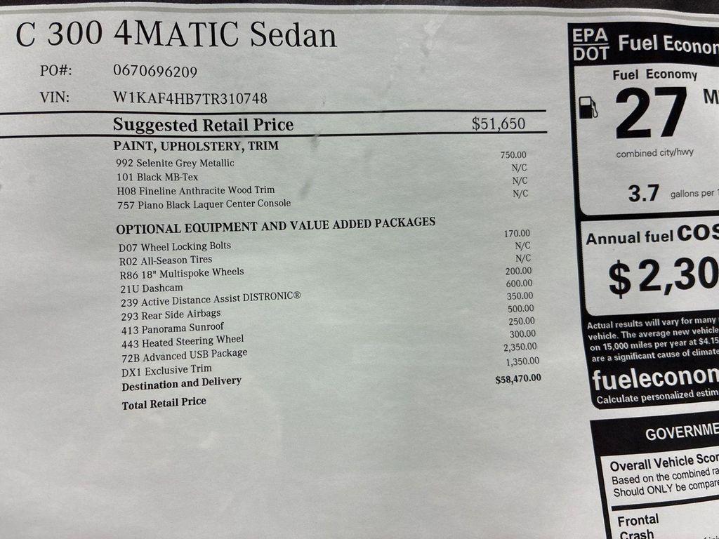 new 2026 Mercedes-Benz C-Class car, priced at $58,470