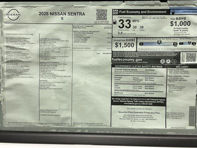 used 2026 Nissan Sentra car, priced at $21,499