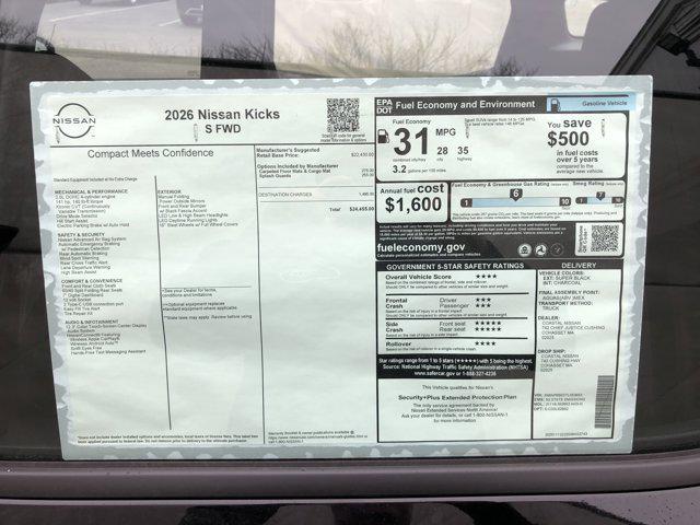 new 2026 Nissan Kicks car, priced at $23,721
