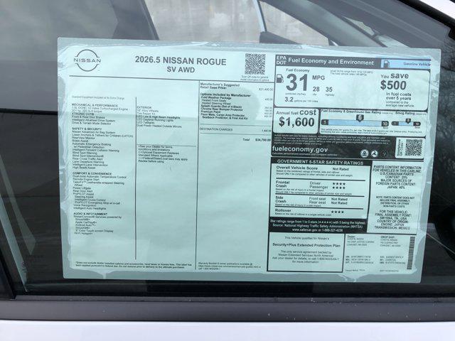 new 2026 Nissan Rogue car, priced at $31,250