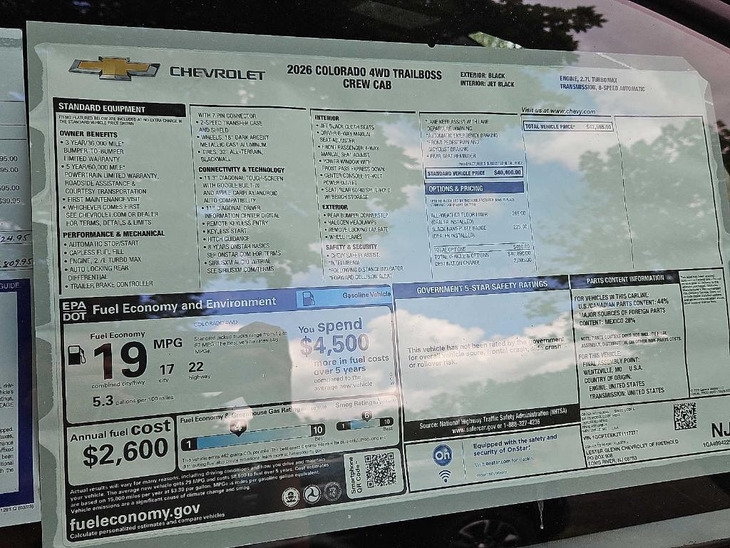 new 2026 Chevrolet Colorado car, priced at $41,048