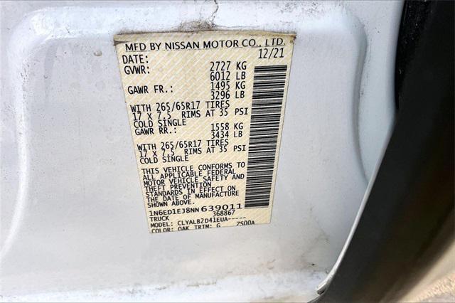 used 2022 Nissan Frontier car, priced at $21,099