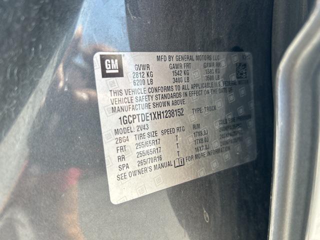2017 Cyber Gray Metallic Chevrolet Colorado