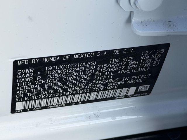 new 2026 Honda HR-V car, priced at $29,605