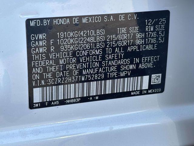 new 2026 Honda HR-V car, priced at $29,605