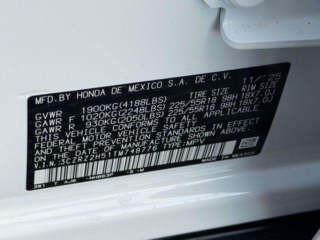 new 2026 Honda HR-V car, priced at $31,405