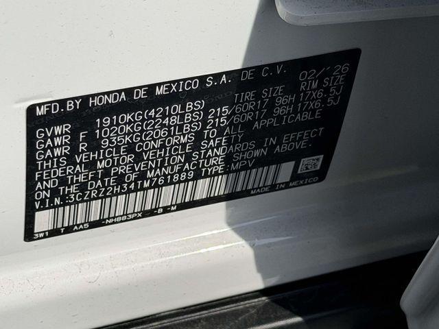 new 2026 Honda HR-V car, priced at $28,708