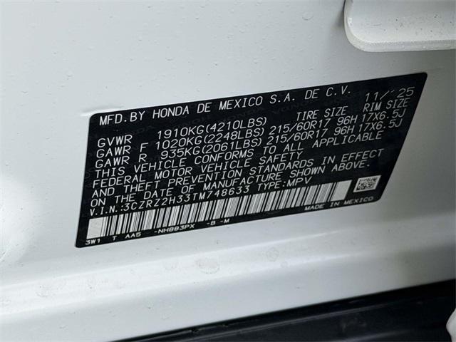 new 2026 Honda HR-V car, priced at $29,605