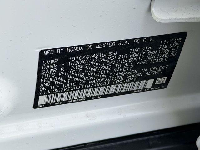 new 2026 Honda HR-V car, priced at $29,605