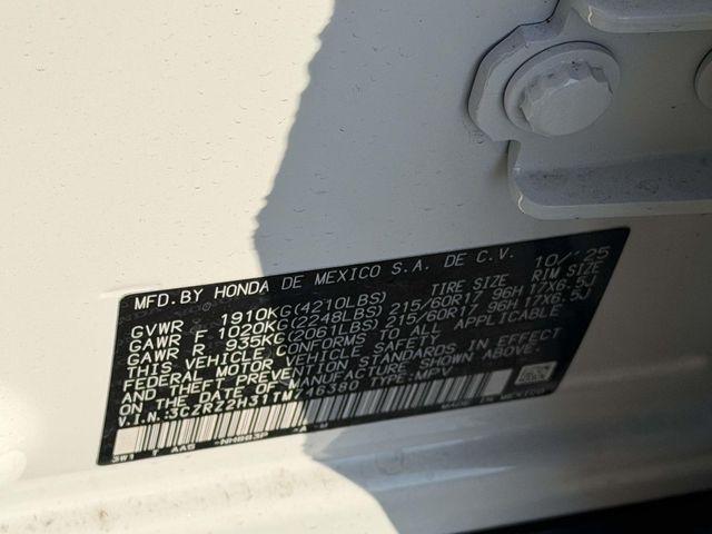 new 2026 Honda HR-V car, priced at $29,605