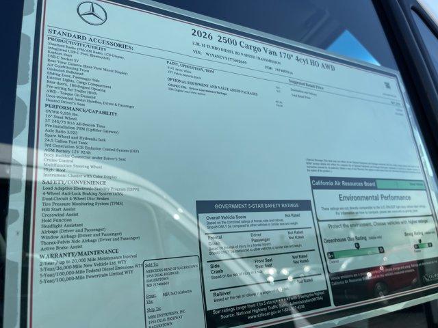 new 2026 Mercedes-Benz Sprinter 2500 car