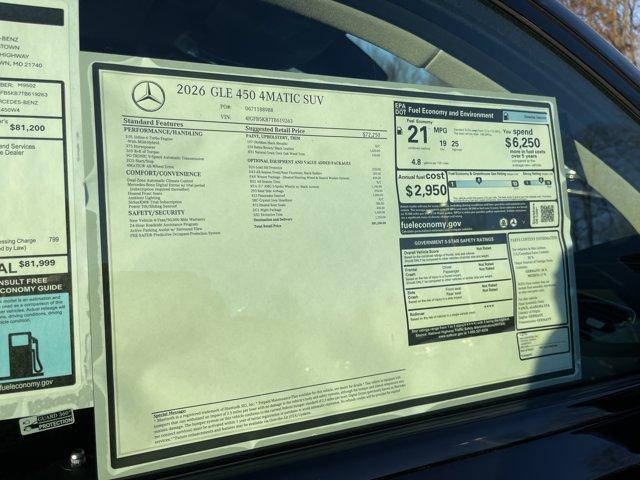 new 2026 Mercedes-Benz GLE 450 car