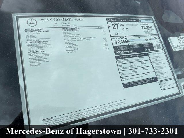 used 2025 Mercedes-Benz C-Class car, priced at $46,988