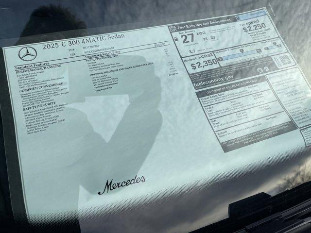 used 2025 Mercedes-Benz C-Class car, priced at $43,488
