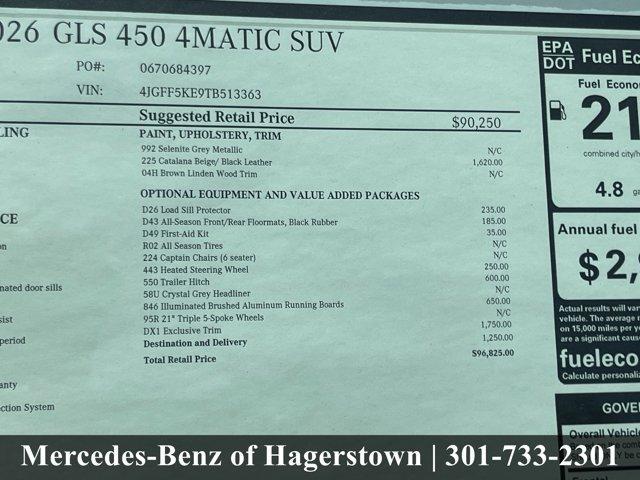 used 2026 Mercedes-Benz GLS 450 car, priced at $89,587