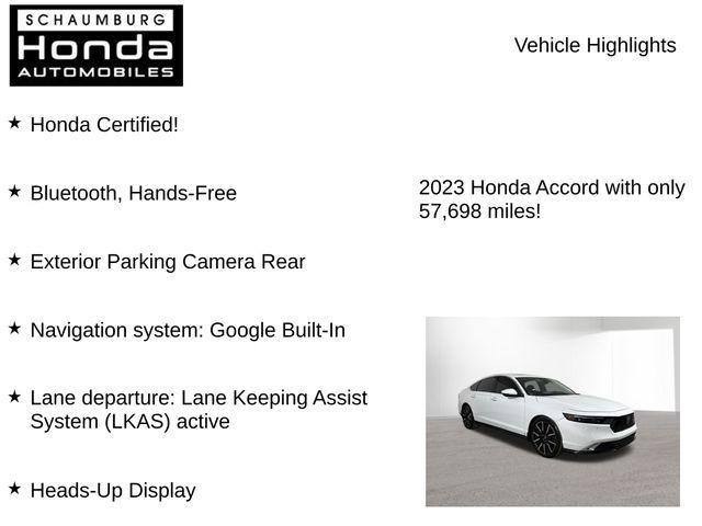 used 2023 Honda Accord Hybrid car, priced at $28,100