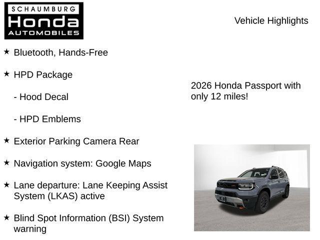 new 2026 Honda Passport car, priced at $50,945
