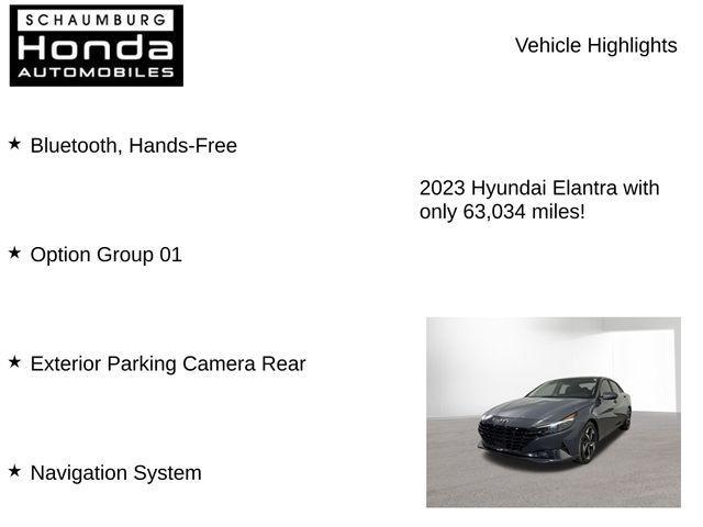 used 2023 Hyundai ELANTRA HEV car, priced at $19,100