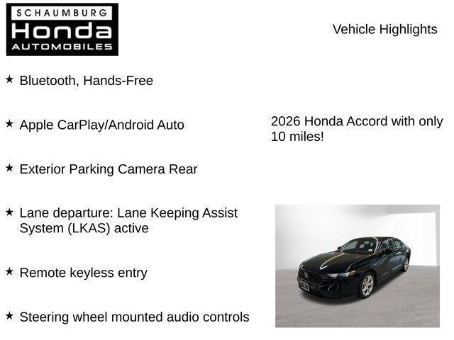 new 2026 Honda Accord car, priced at $28,397