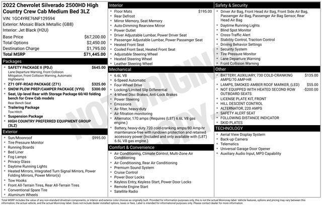 used 2022 Chevrolet Silverado 2500 car, priced at $45,900