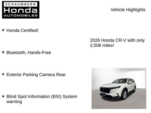 used 2026 Honda CR-V car, priced at $33,900
