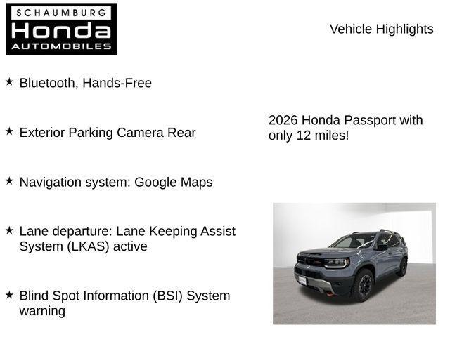 new 2026 Honda Passport car, priced at $51,446