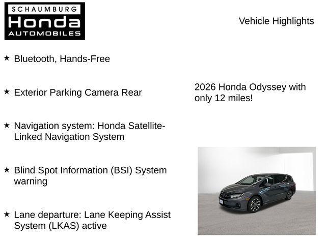 new 2026 Honda Odyssey car, priced at $49,951