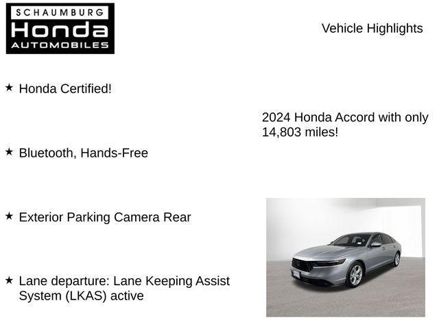used 2024 Honda Accord car, priced at $24,400