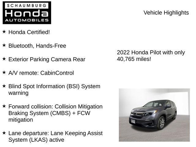 used 2022 Honda Pilot car, priced at $30,100