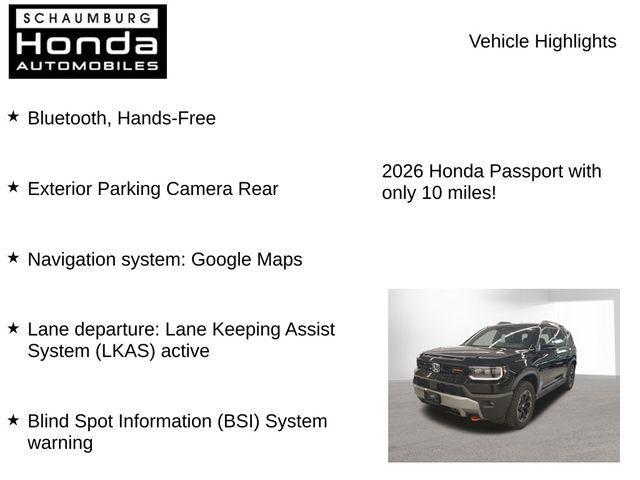 new 2026 Honda Passport car, priced at $50,328