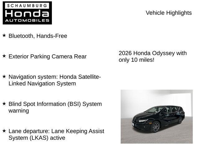 new 2026 Honda Odyssey car, priced at $46,333