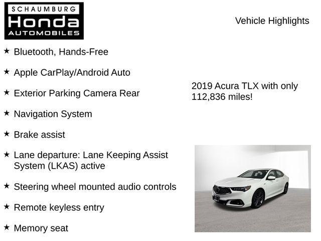 used 2019 Acura TLX car, priced at $19,900
