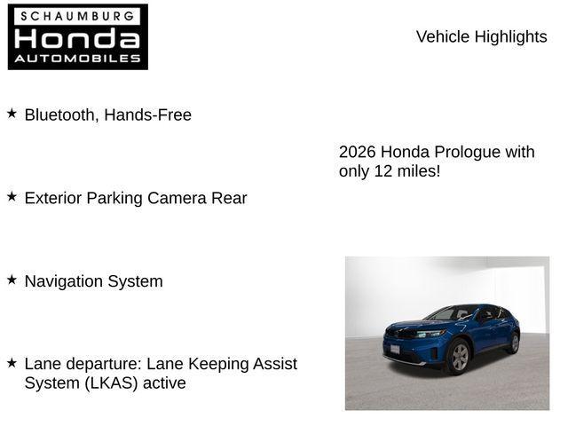 new 2026 Honda Prologue car, priced at $44,095
