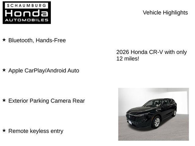 new 2026 Honda CR-V car, priced at $32,508