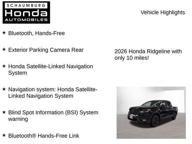 new 2026 Honda Ridgeline car, priced at $42,576