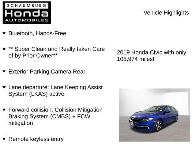 used 2019 Honda Civic car, priced at $14,900