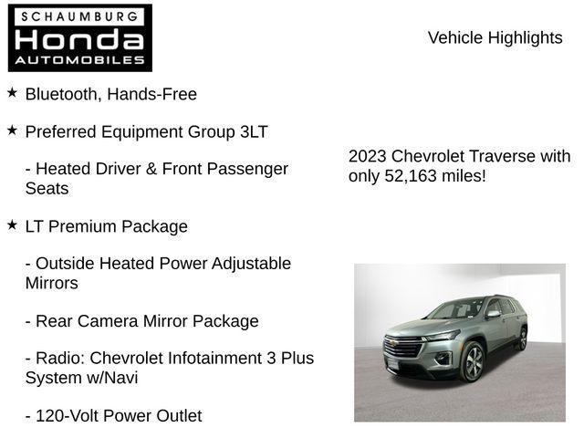 used 2023 Chevrolet Traverse car, priced at $27,200