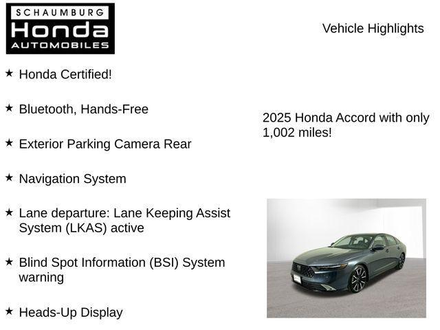 used 2025 Honda Accord Hybrid car, priced at $34,200