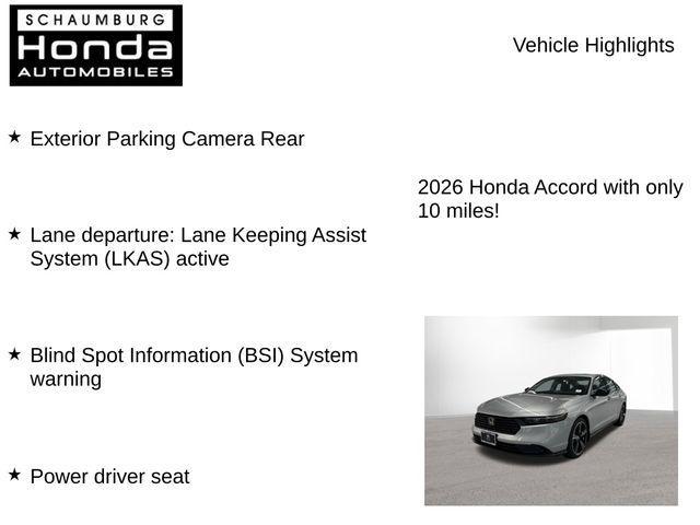 new 2026 Honda Accord car, priced at $30,447