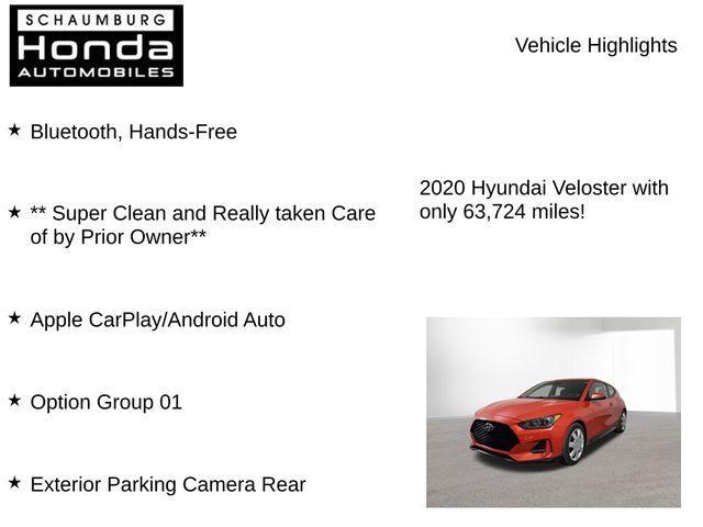used 2020 Hyundai Veloster car, priced at $17,500