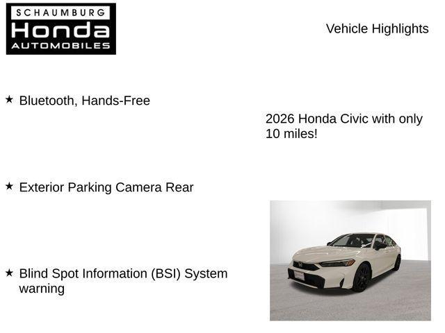 new 2026 Honda Civic Hybrid car, priced at $29,642