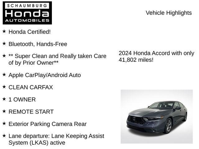 used 2024 Honda Accord car, priced at $25,300