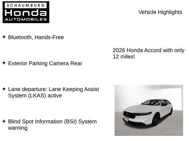 new 2026 Honda Accord Hybrid car, priced at $34,776