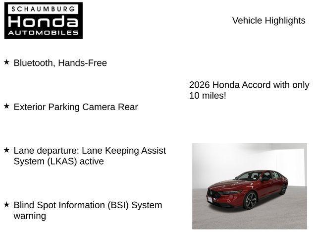 new 2026 Honda Accord Hybrid car, priced at $33,502